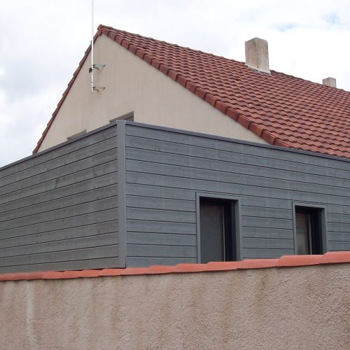 Agrandissement Ossature bois avec Bardage bois