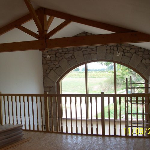 Mézzanine et charpente traditionnelle